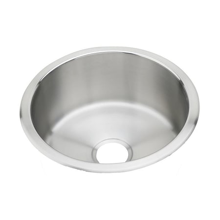 Elkay Stainless Steel 18-3/8 X 18-3/8 X 8 Single Bowl Top Mount Bar Sink RLR16FB